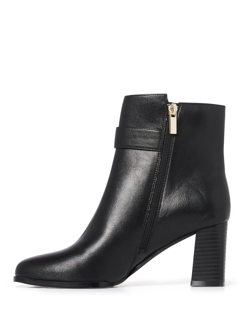 Gemma Buckle Block Heel Boot Forever New