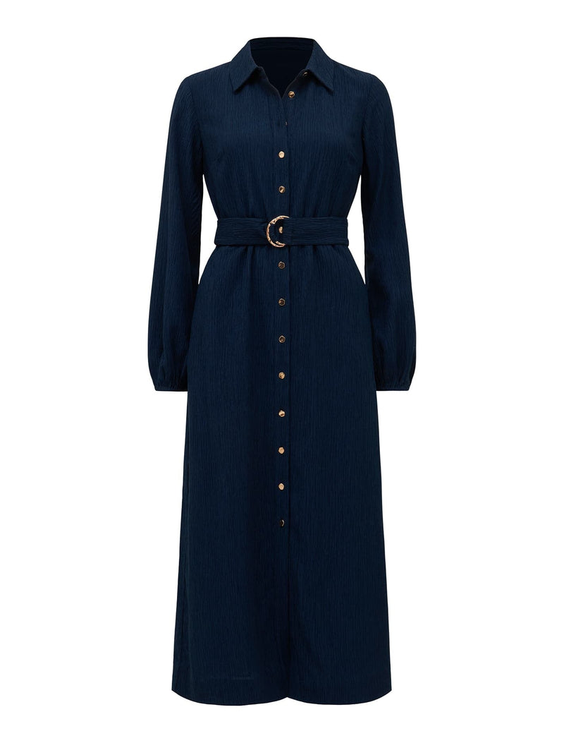 Bobbi Textured Shirt Dress Forever New