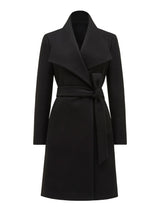 Annika Shawl Collar Wrap Coat Forever New