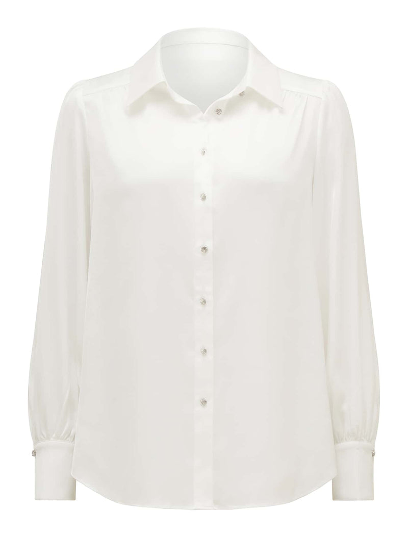 Amelie Embellished Button Shirt Forever New