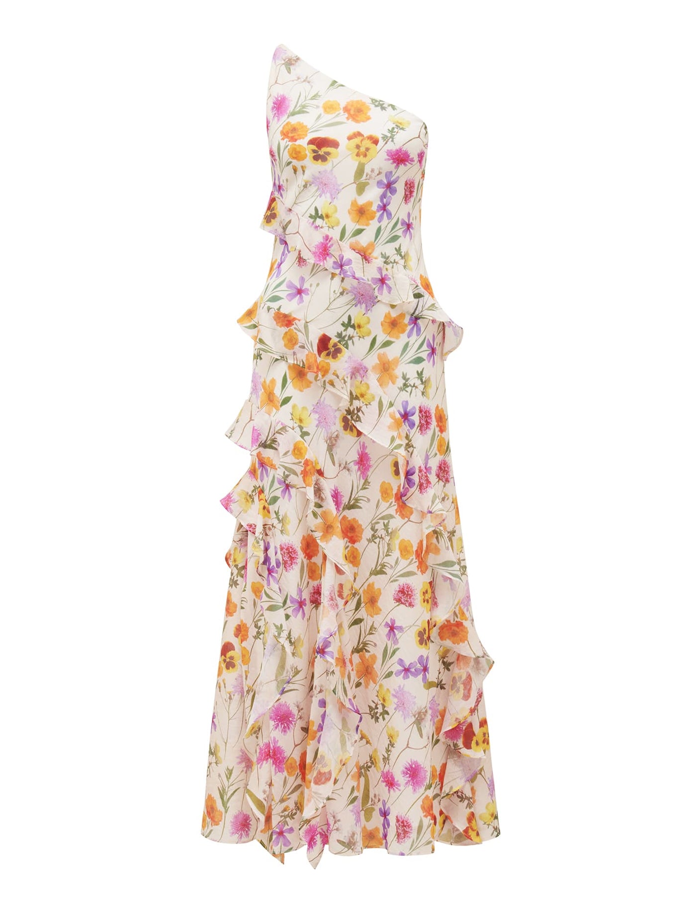 Belle One Shoulder Ruffle Dress Corlett Floral | Forever New