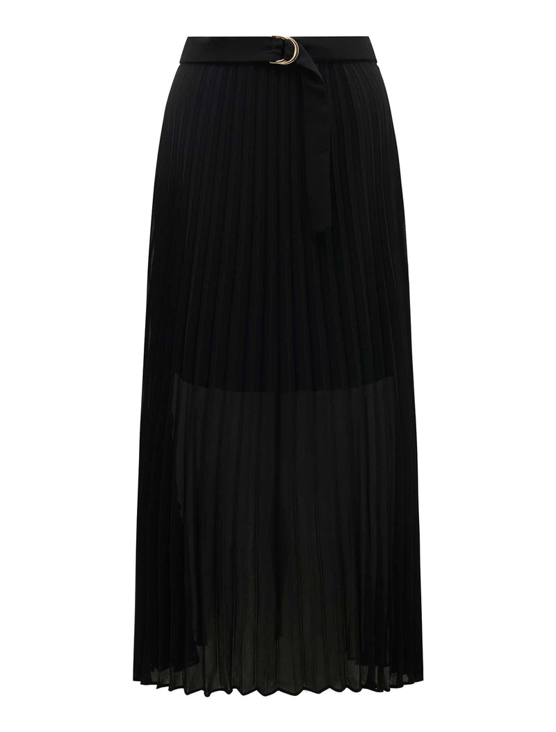 Esme Belted Pleated Skirt Forever New
