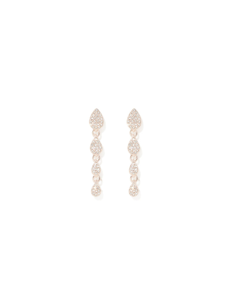 Perrie Pave Drop Earrings Forever New