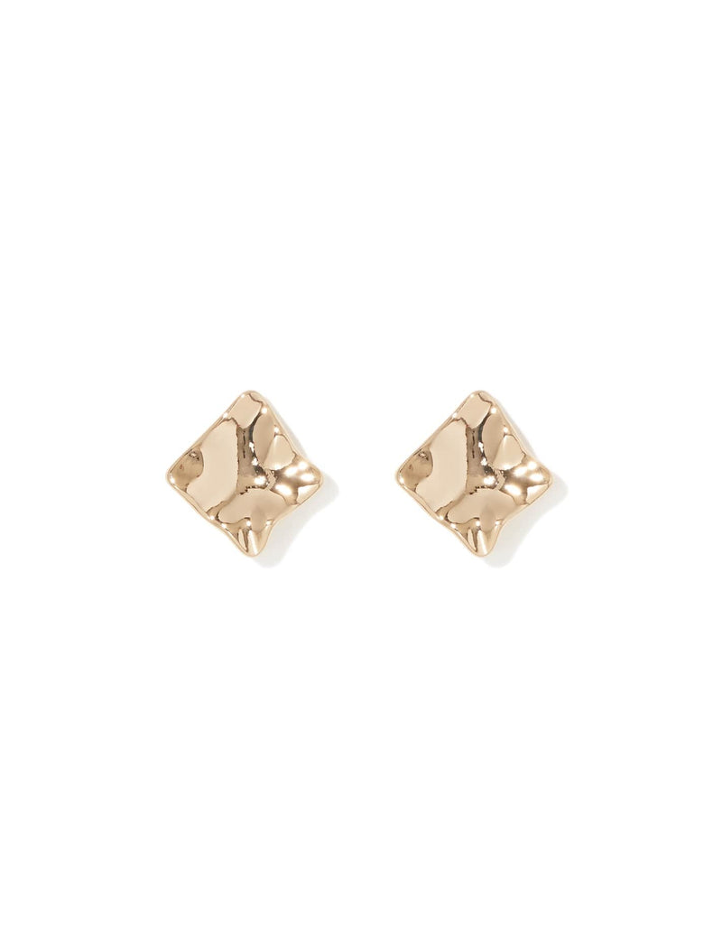 Rachel Square Organic Stud Earrings Forever New