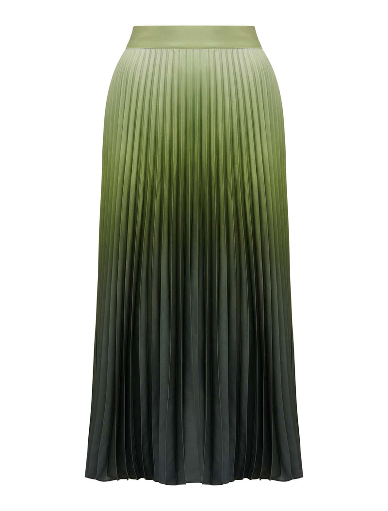 Evangeline Satin Pleated Maxi Skirt Forever New