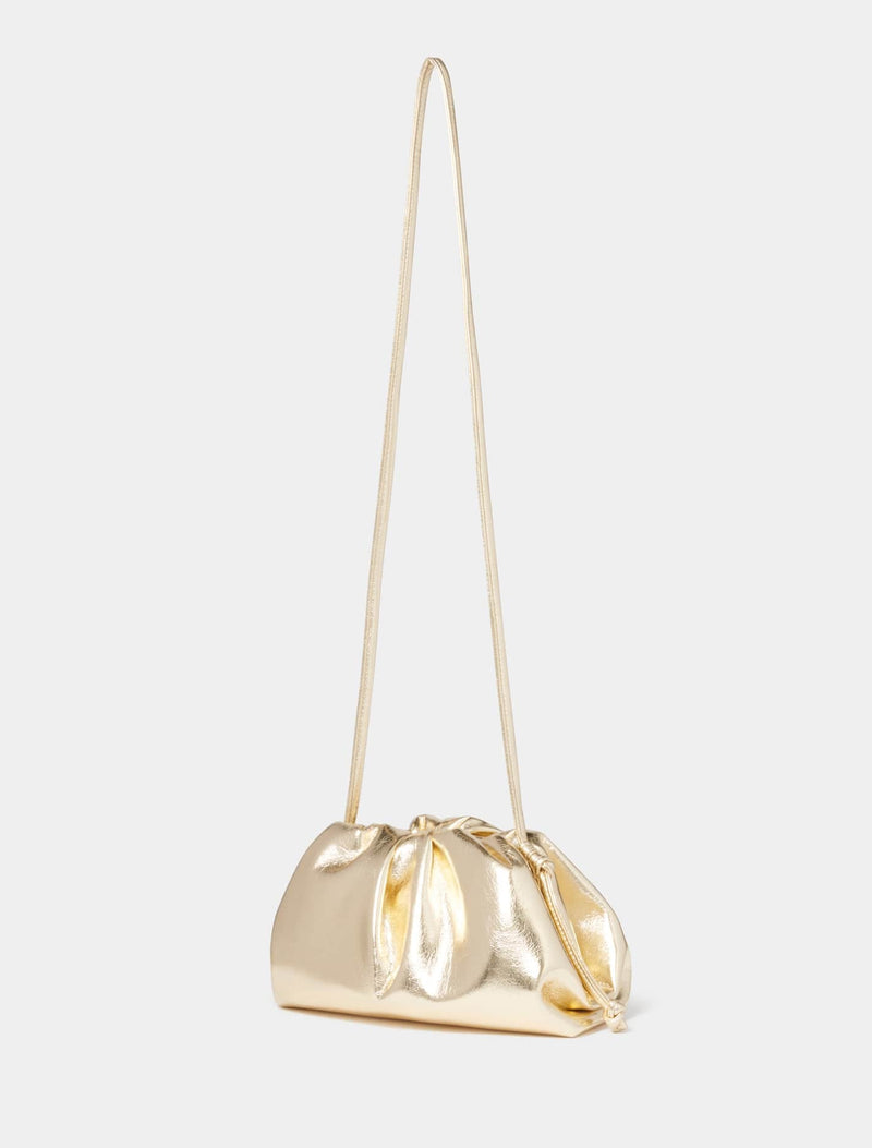 Ellie Metallic Ruched Clutch - Signature Forever New