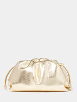 Ellie Metallic Ruched Clutch - Signature 0 Gold Forever New