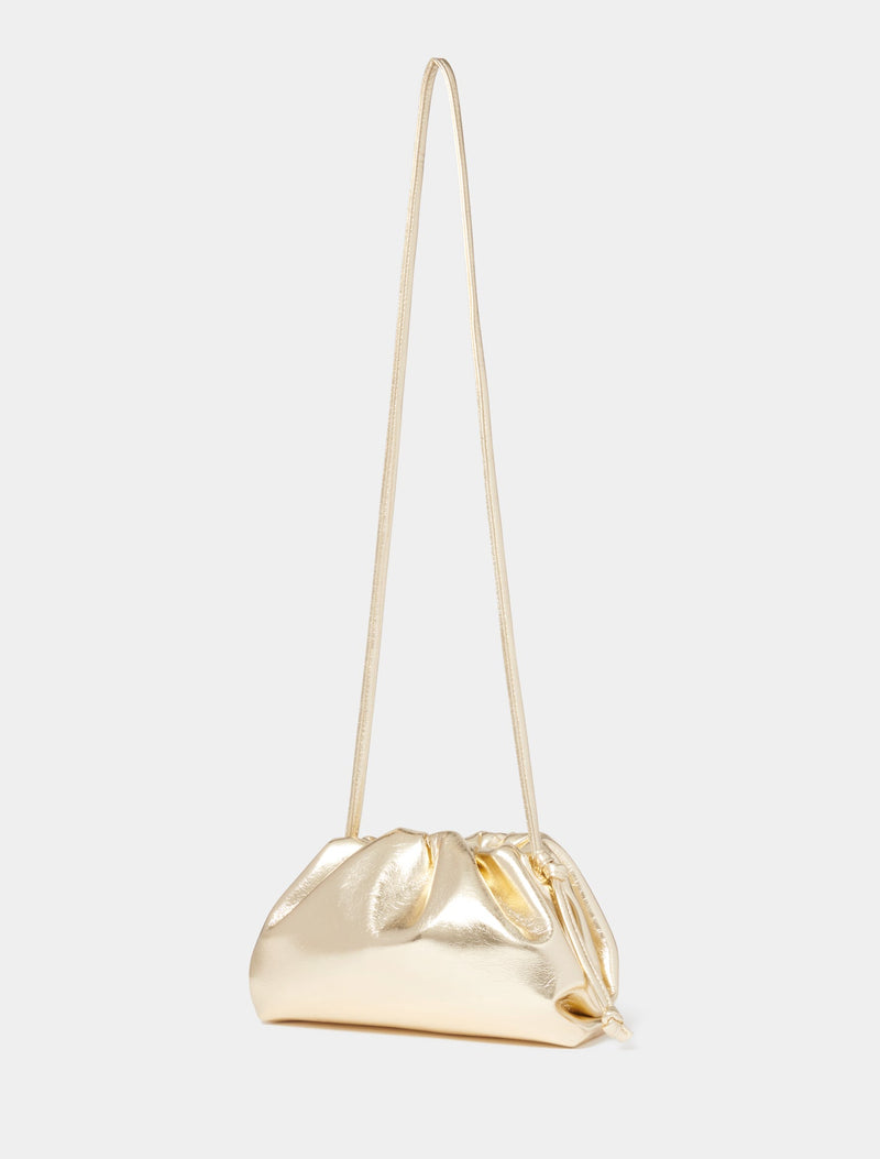 Ellie Metallic Ruched Clutch - Signature Forever New
