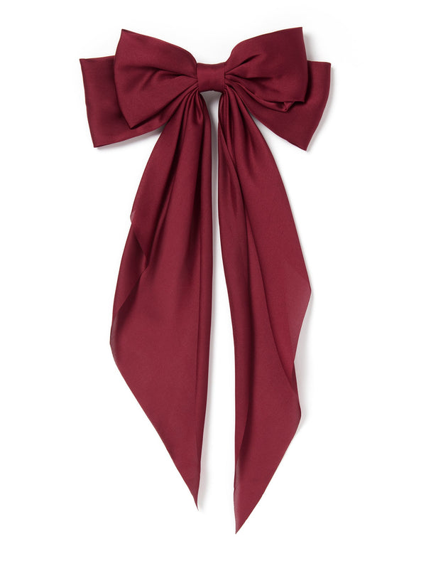 Sasha Satin Bow 0 Dark Red Forever New