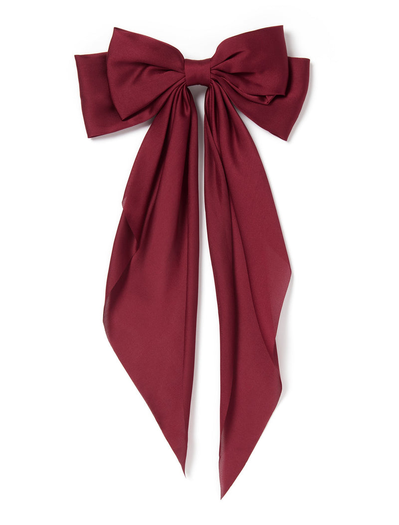 Sasha Satin Bow 0 Dark Red Forever New