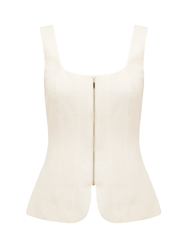 Collins Zip Through Tank Top Forever New
