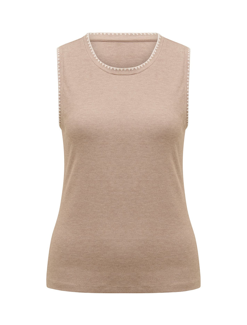 Eliana Stitch Detail Tank Top Forever New