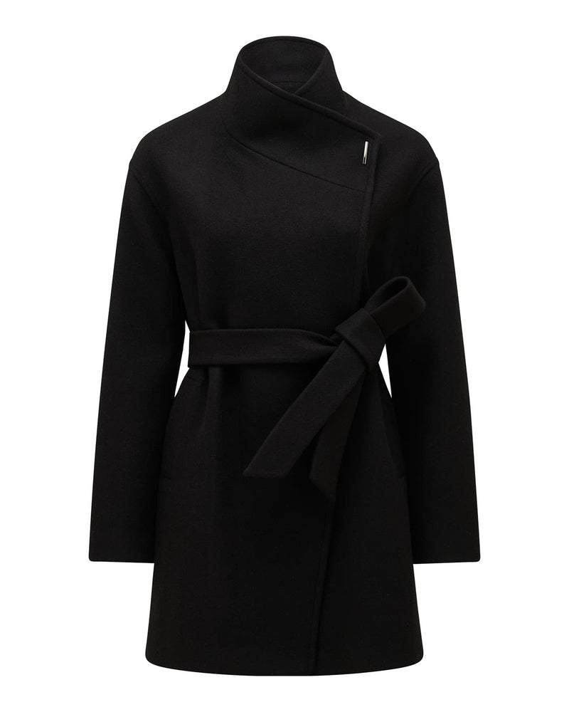 Lola Funnel Neck Wrap Coat Forever New