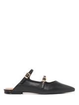 Kenzie Buckle Trim Mule Flat