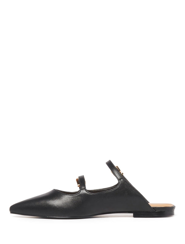 Kenzie Buckle Trim Mule Flat