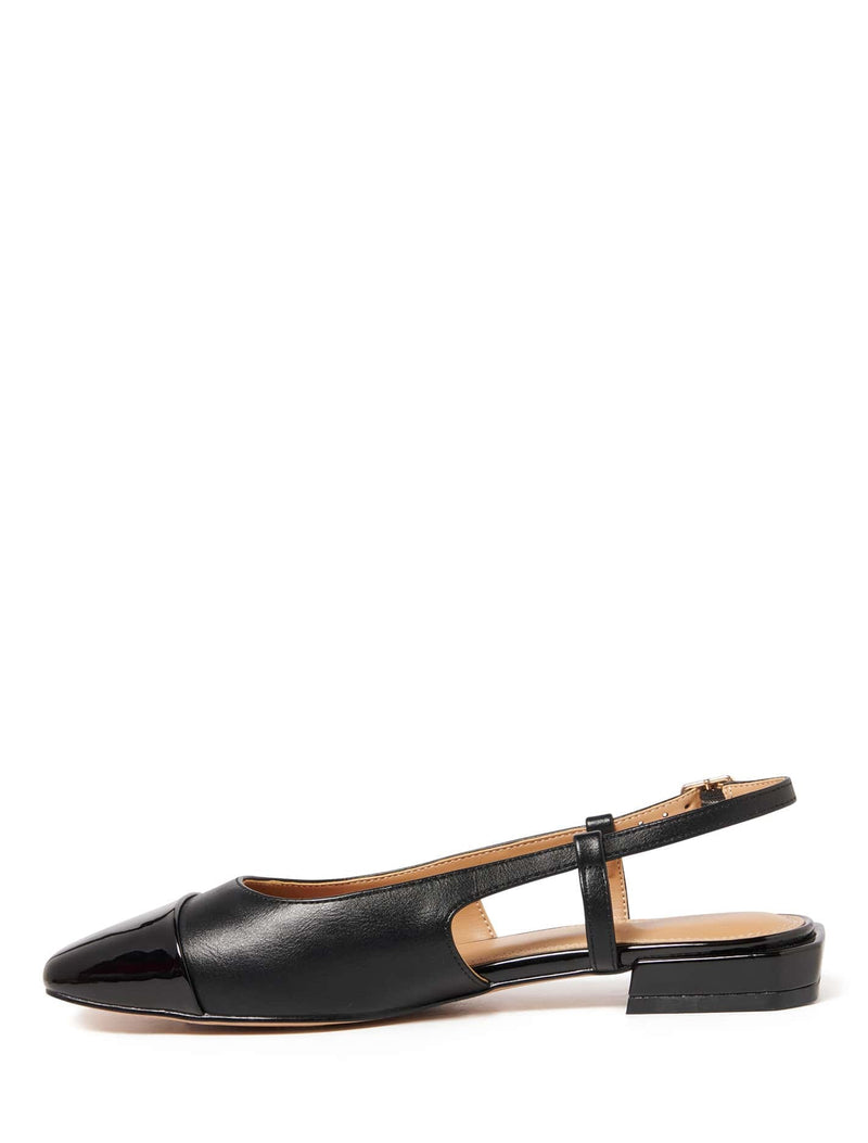 Lorelei Toe Cap Slingback Flat Forever New