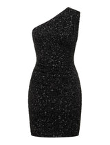 Rosalia Sequin Drape Mini Dress Forever New