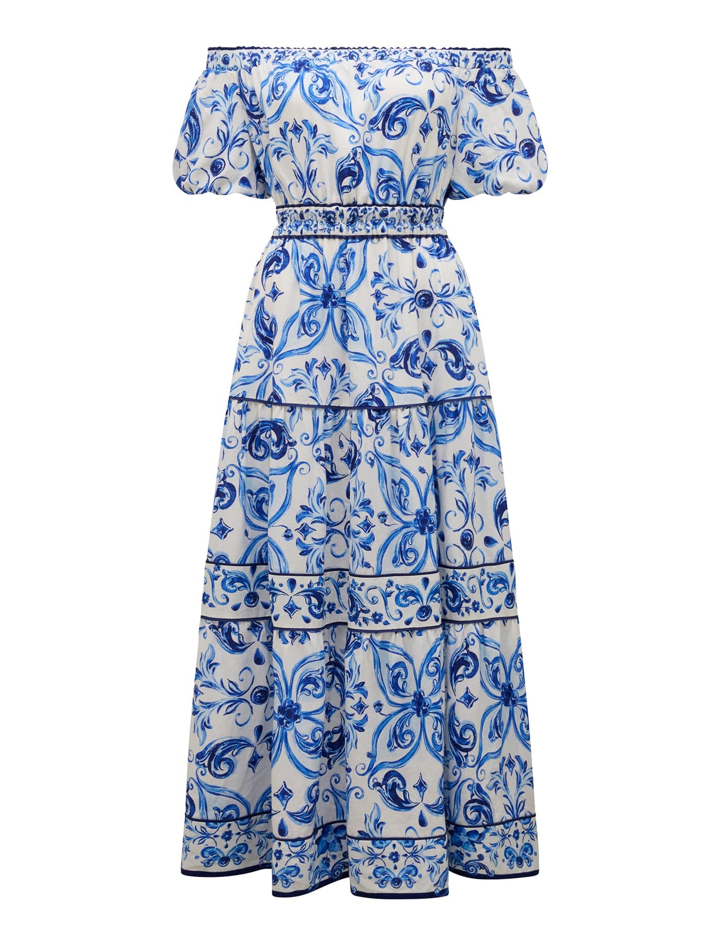 ワンピース A FERRETTI OFF-SHOULDER MIDI DRESS Charmed One Shoulder Midi Dress - Off White - Petal & Pup USA