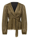 Cassidy Metallic Plisse Top