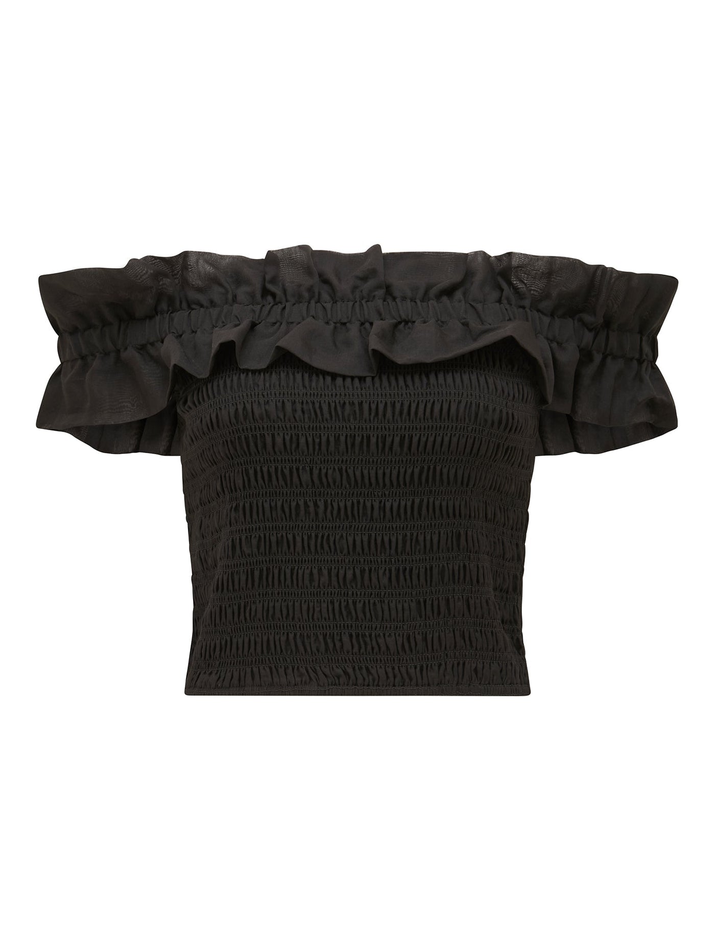 Megan Smocked Top Black | Forever New