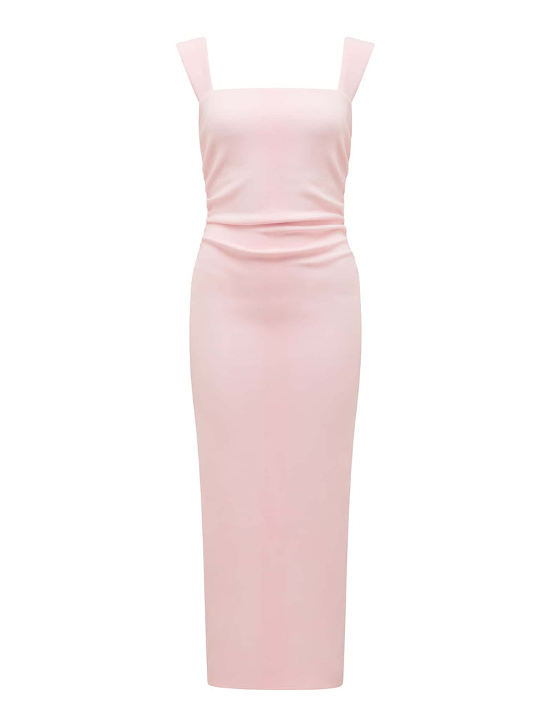 Reina Ruched Bodycon Midi Dress Forever New