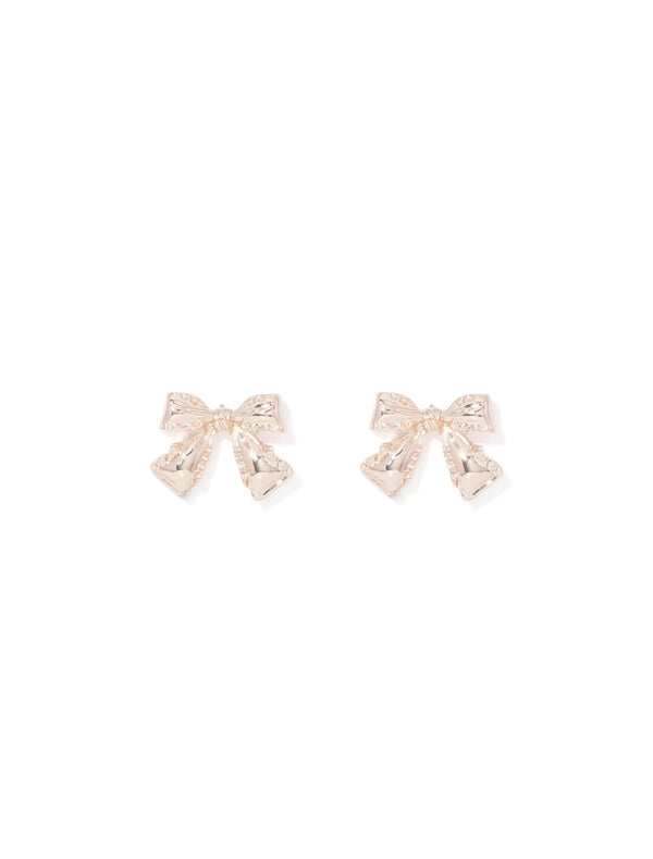 Mimi Metal Bow Stud Earrings Forever New