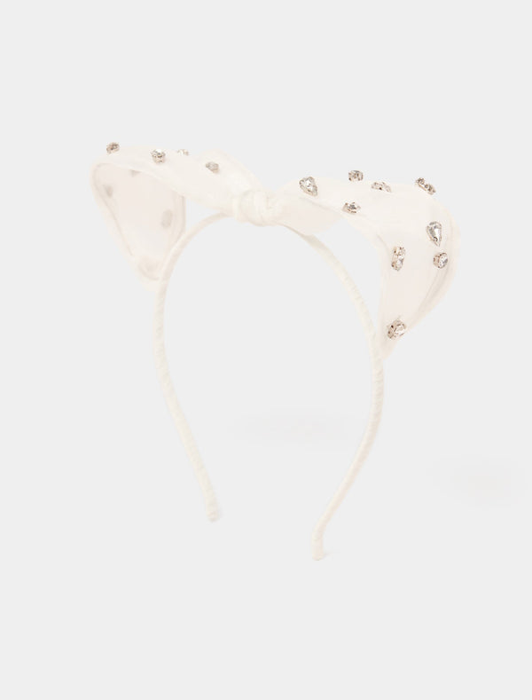 Katherine Organza Jewel Bow Headband Forever New