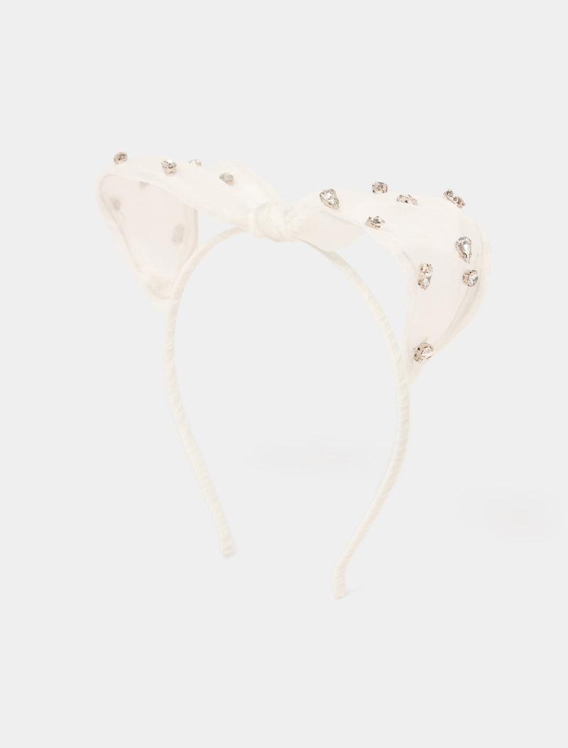 Katherine Organza Jewel Bow Headband Forever New