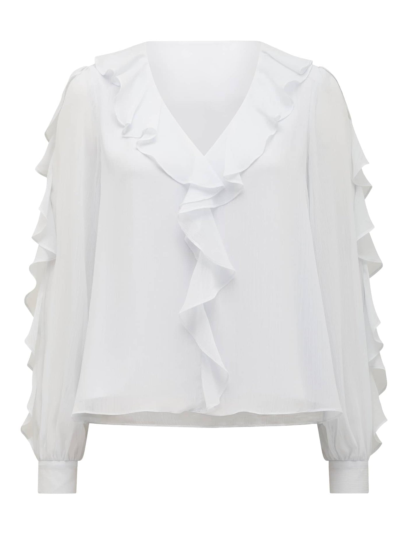 Novi Ruffle Front Blouse Ancient Water | Forever New