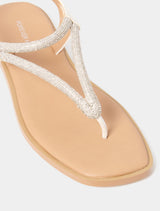 Tallulah Twisted Diamante Flat Sandal Forever New