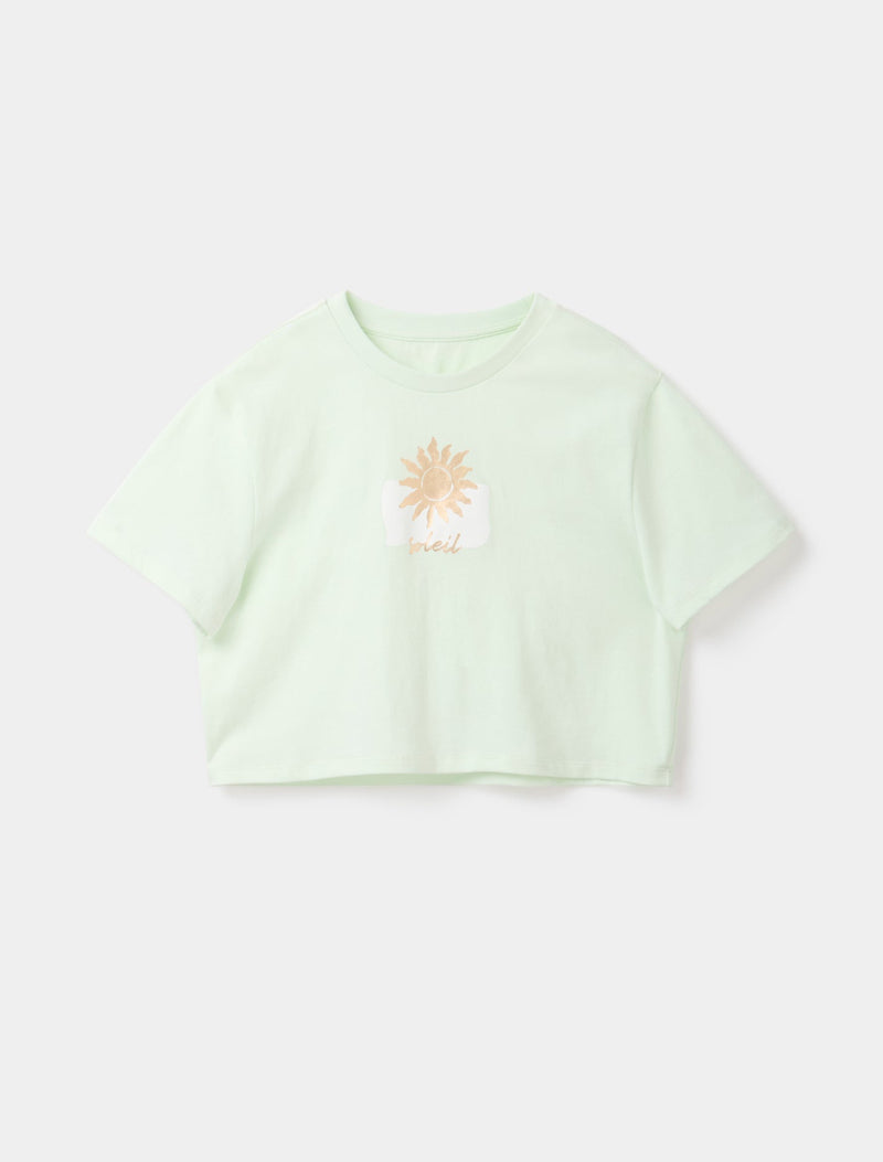 Holly Shorts Sleeve Teen T-Shirt Sage Garden Forever New