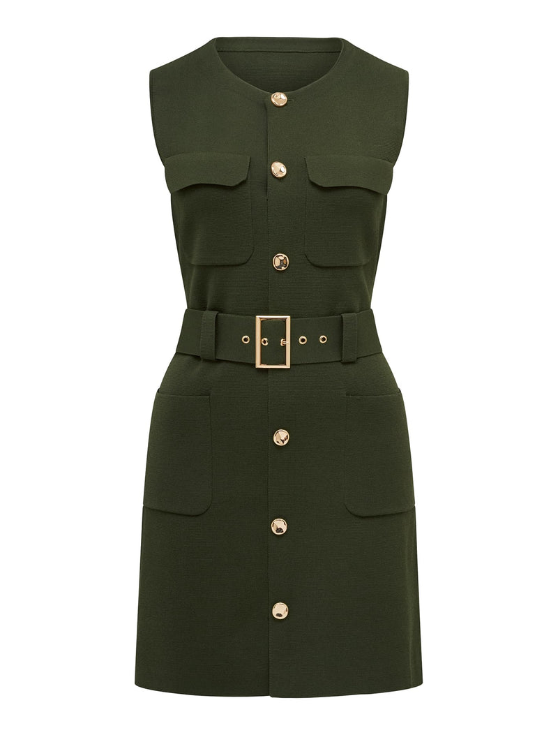 Parker Luxe Utility Mini Dress Forever New