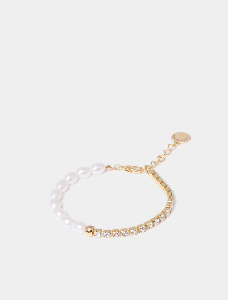 Gigi Glass Pearl Bracelet 0 Pearl Crystal Forever New