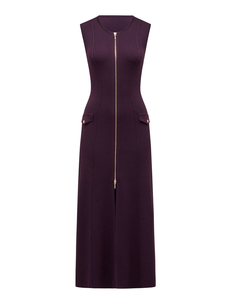 Maddie Zip Detail Midi Dress Forever New