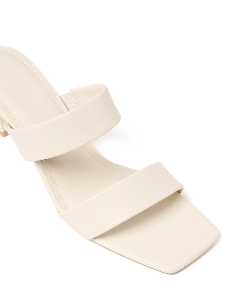 Maika Double Strap Mule Heel Sandal Forever New