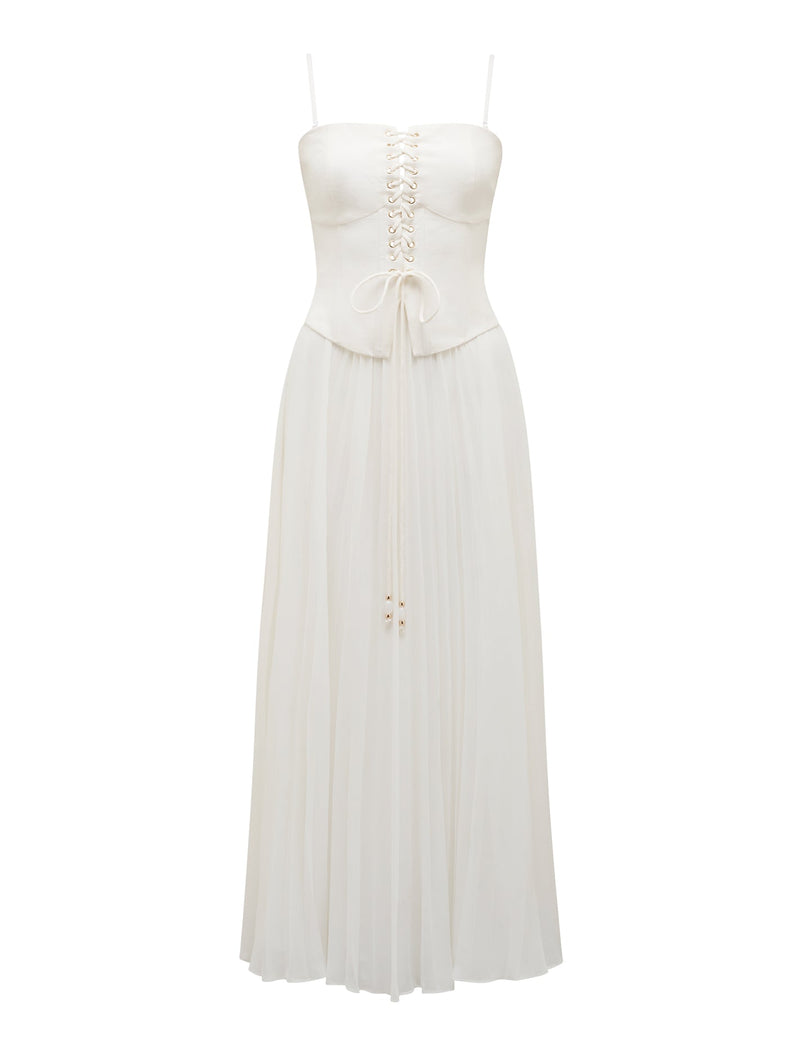 Sonnie Strapless Pleated Maxi Dress Forever New