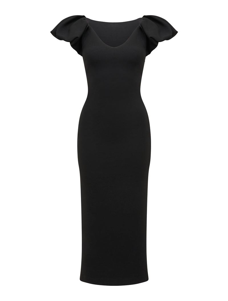 Makenna Bubble Sleeve Midi Dress Forever New