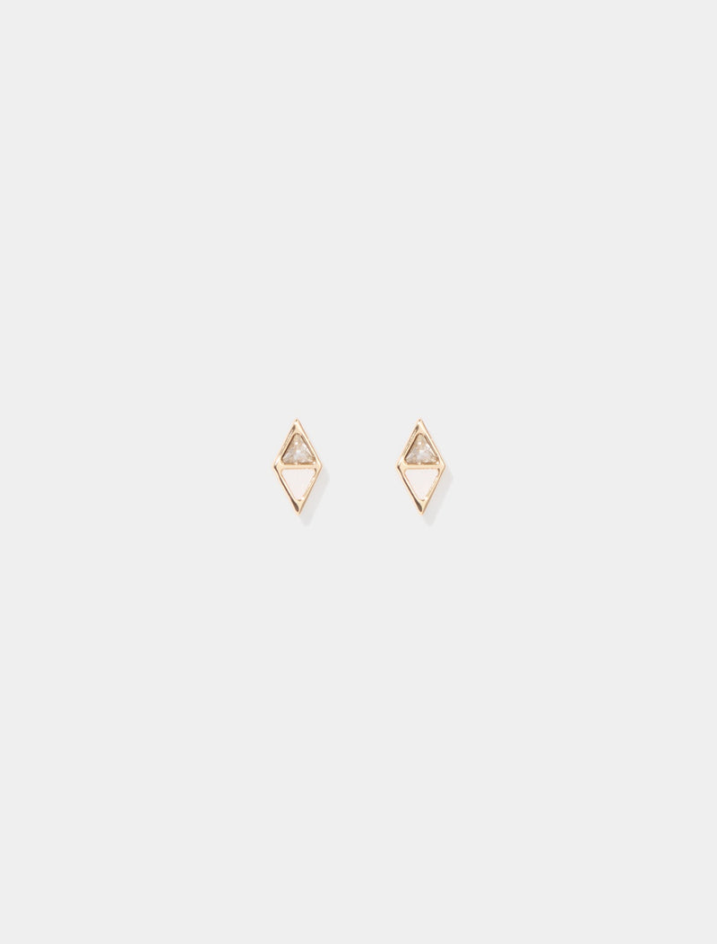 Delilah Diamond Stud Earrings 0 Gold Crystal Forever New