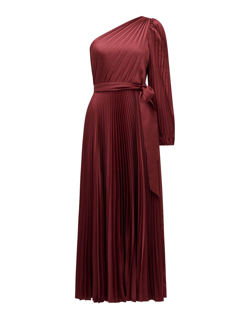 Mina Pleated One Shoulder Midi Dress Forever New