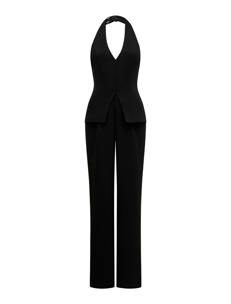 Riva Hook And Eye Halter Jumpsuit Forever New