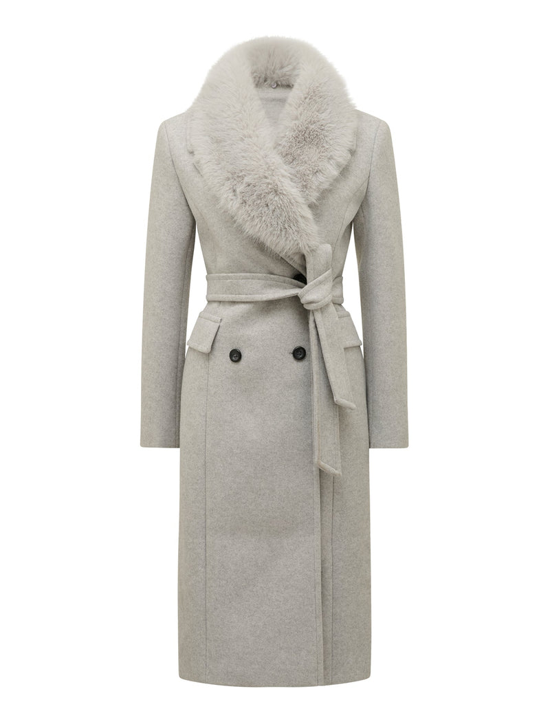 Chelsea Double Breasted Fur Collar Coat Forever New