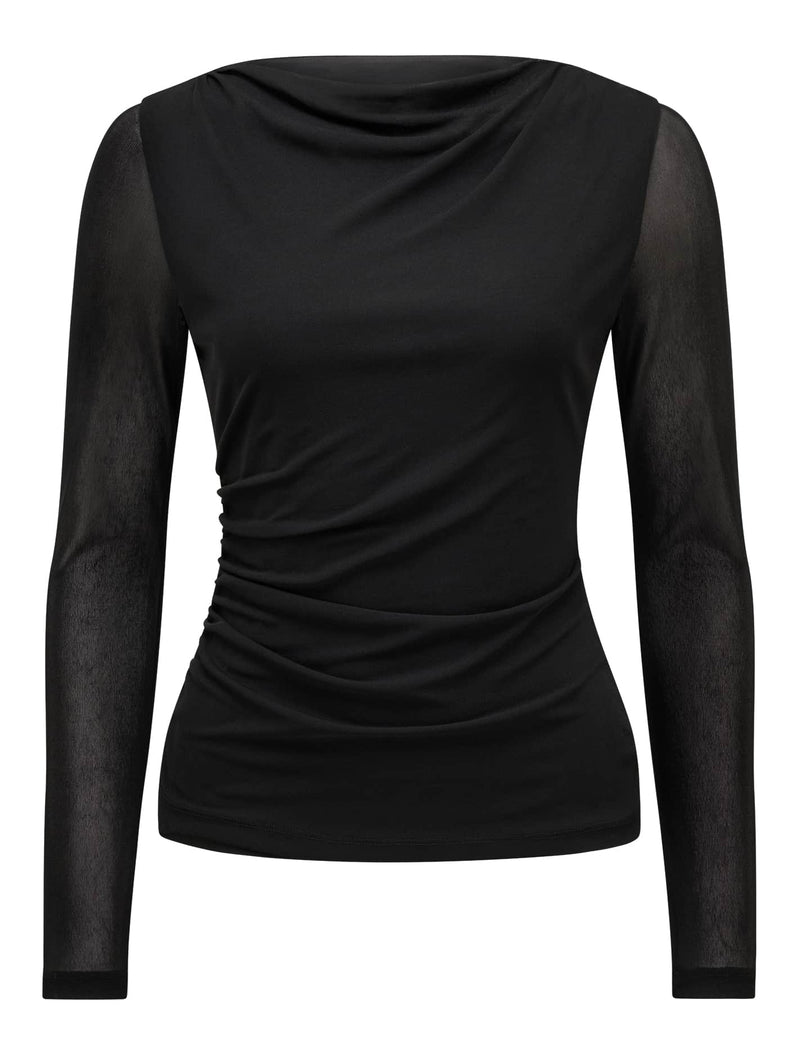 Raegan Ruched Mesh Top Forever New