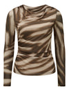 Raegan Ruched Mesh Top