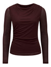 Raegan Ruched Mesh Top