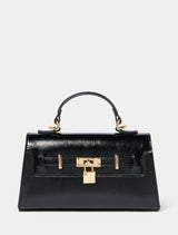 Liana Lock Detail Top Handle Bag