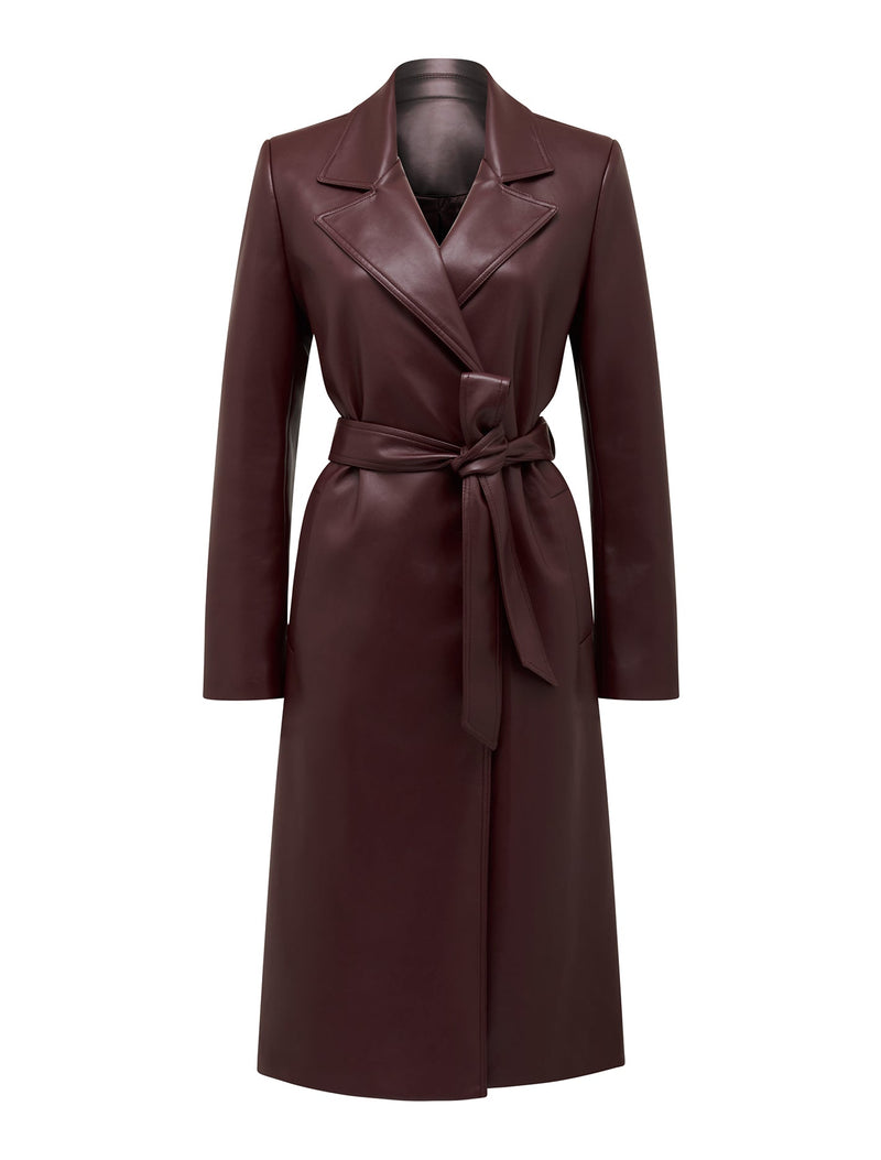 Gabbi Vegan Leather Trench Coat Forever New