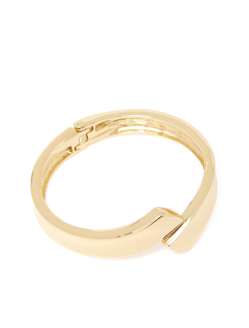 Evelyn Curve Cuff Bangle 0 Gold Forever New