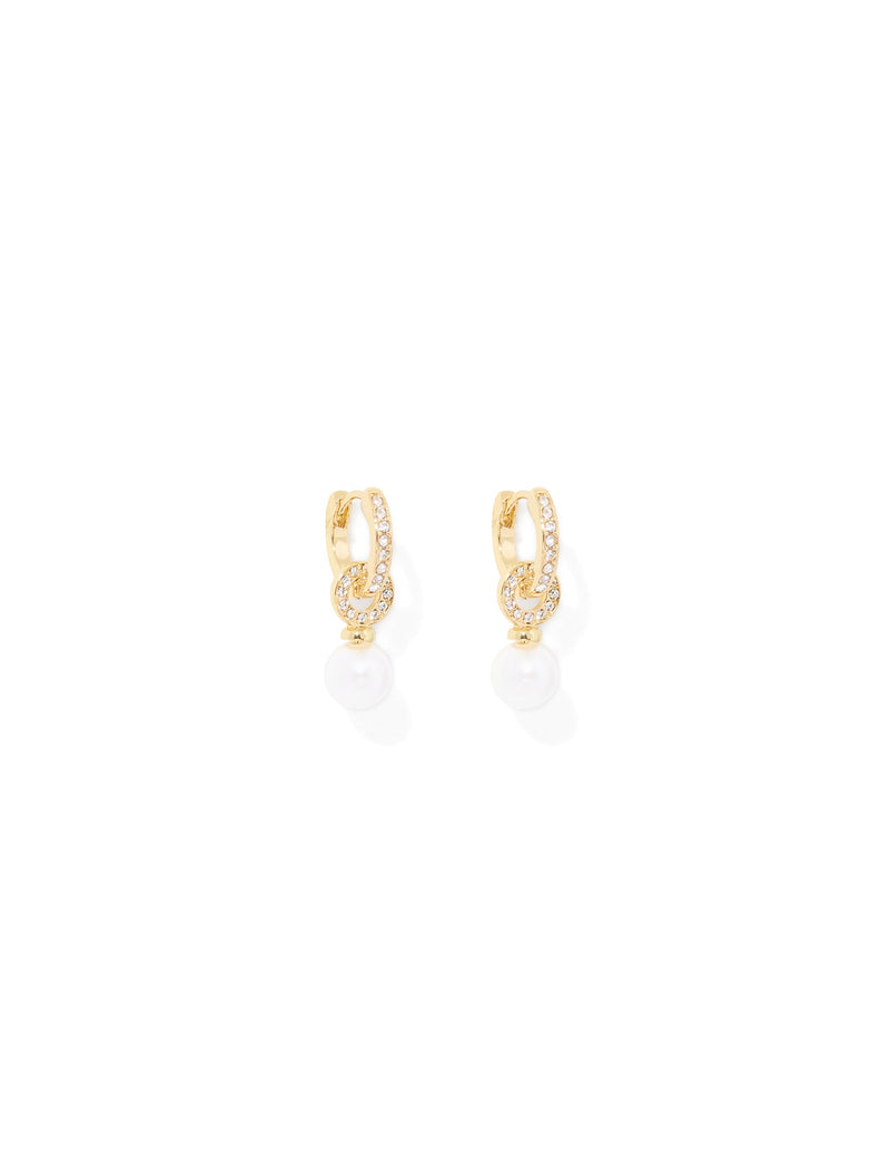 Grace Pearl Crystal Drop Earrings Forever New