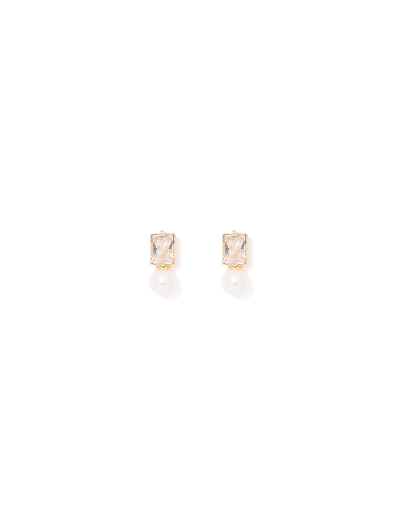 Jada Cubic Zirconia Pearl Earrings Forever New