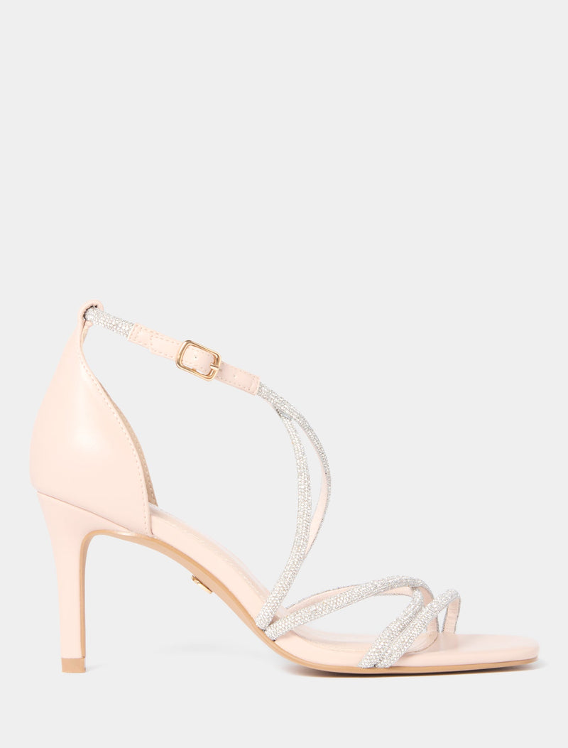 Claire Cross Over Diamante Evening Heel Sandal